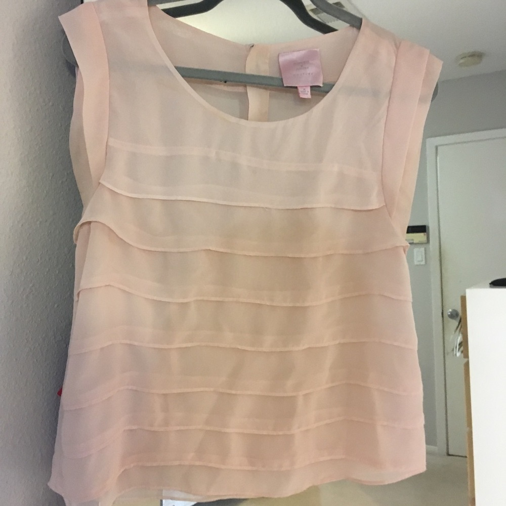 Light Pink Ruffle Blouse